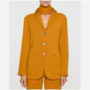 Bleusalt The Big Rock Boyfriend Blazer in tumeric Sz M